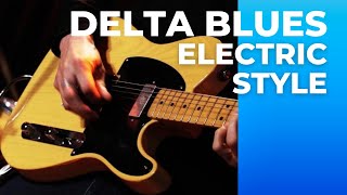 Delta Blues Electric Guitar Lesson | Fingerstyle Blues Guitar Tutorial