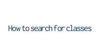 CSUB | How to search for classes