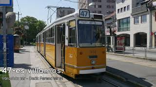 47-es villamos: Városház tér - Deák Ferenc tér M (4K)