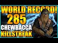 WORLD RECORD! Star Wars Battlefront 2 Chewbacca 285 Killstreak (Endor)