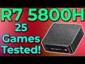 RYZEN R7 5800H Tested IN 25 Games! Beelink SER5 MAX mini PC 54W TDP 8 Core 16 Thread Gaming Test