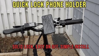 Universal Quick Lock Phone Holder For Bike, eBike, Moto - Review