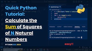 Calculate the Sum of Squares of Natural Numbers in Python!!
