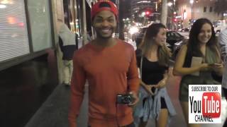 King Bach talks about making presidential election online outside Katsuya Restaurant in Hollywood