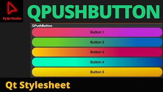 QPushButton Modern Style | PyQt6 | PySide6