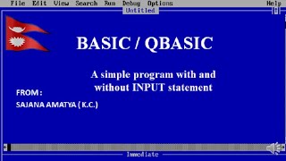 A QBASIC PROGRAM WITH AND WITHOUT INPUT STATEMENT