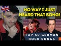 Reaction To Top 50 German Rock Songs EVER