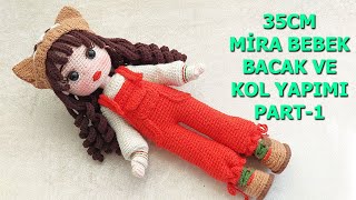 Mira Bebek KOL ve BACAK yapımı PART 1 (English subtitle) (crochet amigurumi tutorial)