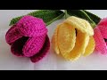 crochet tulips very beautiful