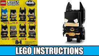 LEGO Instructions - BrickHeadz - 40748 - Batman 8in1 - DC Comics Super Heroes (1989 Batman)