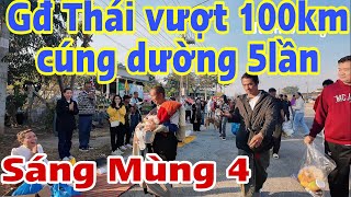 GĐ Thái vượt gần 100km để cúng dường 5 lần - Hôm nay giống như Mùng 1 - mội người ai cũng vui