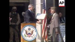 VOICE Powell awards Afghan staff who worked embassy.