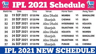 IPL 2021 New Schedule | IPL 2021 Remaining Matches schedule | IPL Schedule | IPL 2021 Latest News