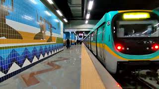 Comparison of trains on Cairo metro Egypt