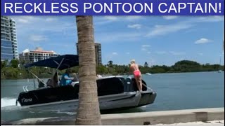 Reckless Pontoon Captain Sends It!