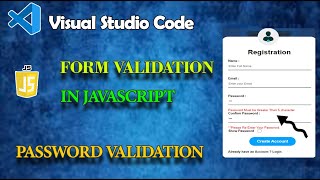 Password Validation using JavaScript & Html | Check Length and Confirm Password in JavaScript 2023
