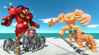 Mutant Primates Rescues Caramel Lava Golem Evolution and Fight - Animal Revolt Battle Simulator