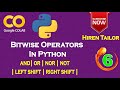 Bitwise Operators In Python (Complement | Left Shift and Right Shift With Example)