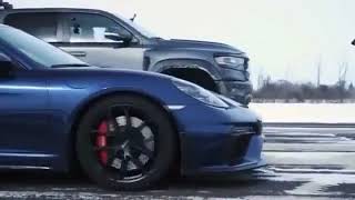 -PORSCHE 718 CAYMAN GT4. - VS- -RAM TRX HELLCAT 702 HP.