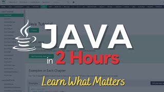 MASTER Java in 2 Hours | Java Programming Tutorial | W3Schools Java Tutorial for beginners