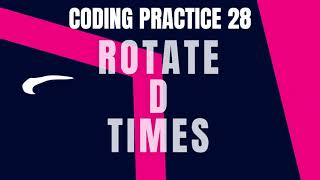 Rotate D Times | Coding practice 28 | Python Coding & Debugging | Nxtwave CCBP 4.0 | Coding Tips