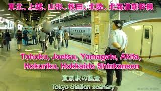 東北上越北陸山形秋田北海道新幹線東京駅の風景（朝8時台）Tohoku Joetsu Hokuriku Akita Hokkaido Shinkansen Tokyo sta. view (8am)