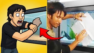 Cyril Takayama's Hand Through Aquarium Magic Secret Revealed!