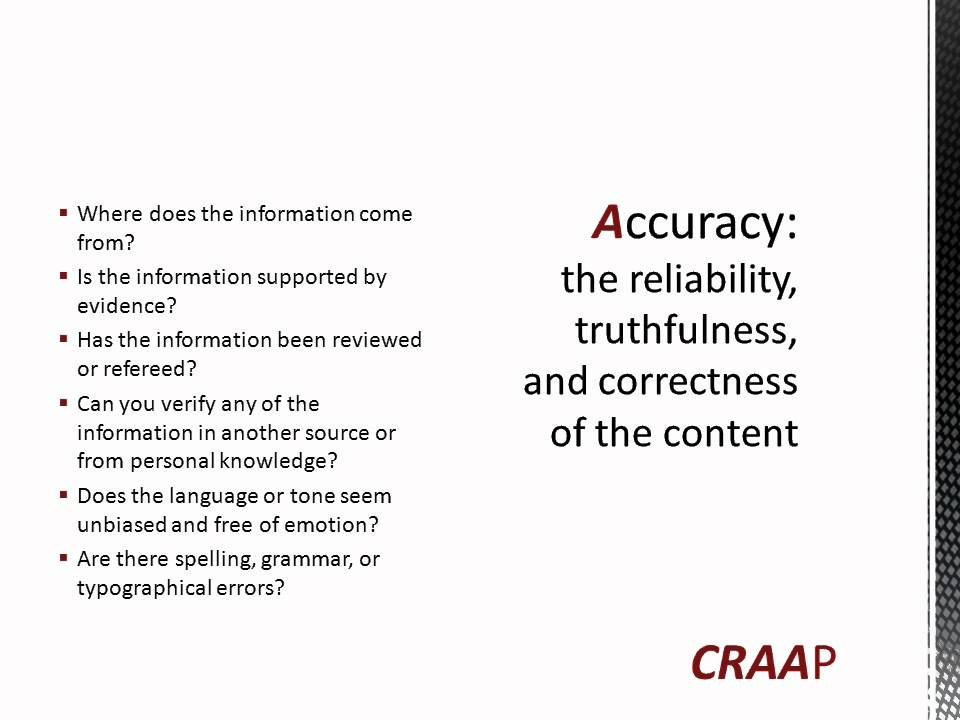 Evaluating Information The Craap Test Youtube