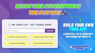 👉 Build a TODO List App with HTML, CSS & JavaScript | Step by Step Full Tutorial