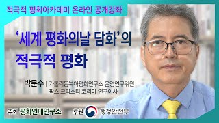 [적극적평화아카데미]세계평화의 날 담화의 적극적 평화_박문수