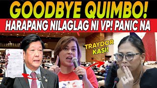 NAKU!LAGOT QUIMBO BISTADO! VPSARA HARAPANG KINALKAL TUNAY UGALI STELA NAMUTLA! NILAGLAG NG LP PBBM