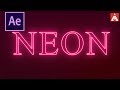 How To Create Neon Text Effect - After Effects Tutorial
