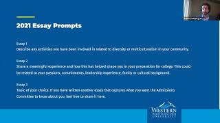 Virtual Fall Preview Day Essay Writing Workshop