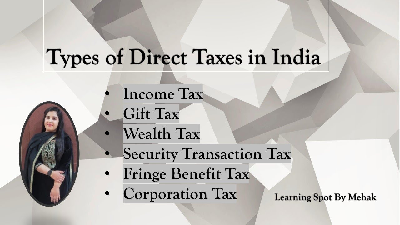 Direct Tax | Types Of Direct Taxes In India | Income Tax | Wealth Tax ...