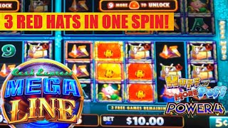 HUFF N MORE PUFF POWER 4 + CASH EXPRESS MEGA LINE SLOT PLAY! Red Hats everywhere!