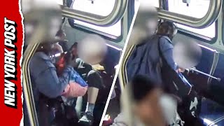 Unhinged Bus Passenger Pummels Elderly Woman Leaving her Battered and Bruised