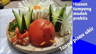 Aneka Hiasan Tumpeng Mudah Tanpa Pisau Garnish