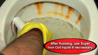 Super Iron Out   How To Clean A Very Rusty Toilet