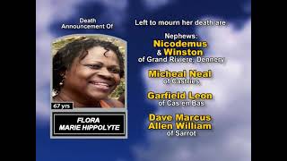 Marie Flora Hippolyte ~ Long Obituary