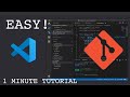 How to use git in Visual Studio Code | 1 min. tutorial | No command line