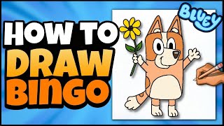 How to Draw Bingo | Bluey Art for Kids