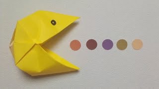 Pac-Man Origami for kids | Easy tutorial. #shorts #pacman #youtubeshorts