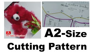 A2 size teddy bear cutting pattern _