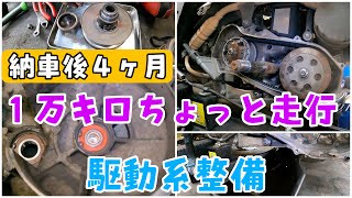 納車してまだ4ヶ月なのに１万キロ走ったジャイロキャノピーの4サイクルの駆動系点検です！