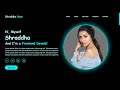 Animated Personal Portfolio using HTML CSS JS | Templete #2 | #Aslicecode