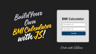 BMI Calculator Using JavaScript | Beginner JavaScript Project