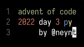 advent of code 2022 day 3: "rucksack reorganization" (python)