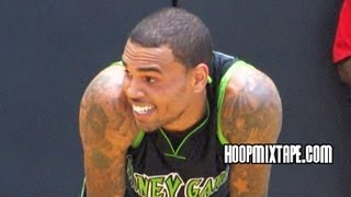 Chris Brown And The Money Gang Show OUT At The Drew League!!! Ft. John Wall, The Game, Etc!