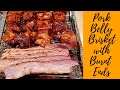 SMOKED PORK BELLY BRISKET STYLE WITH BURNT ENDS ON THE PIT BOSS LOCKHART/HOW TO SMOKE PORK BELLY