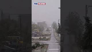 Late season Snow Piling Up In Loveland, Colorado. A Winter Storm Warning Is In Place For Denver